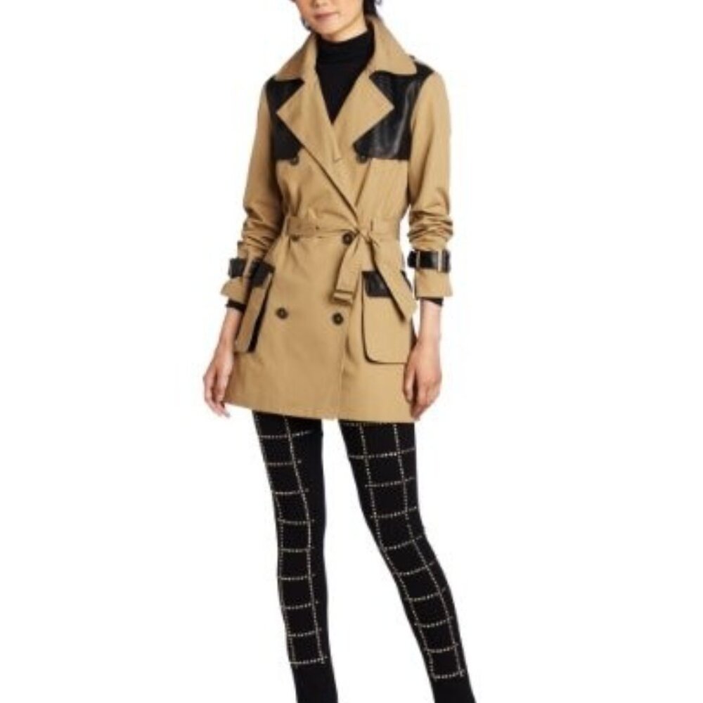 NWOT Rebecca Minkoff's Smith Lambskin Leather Trenchcoat. Size M